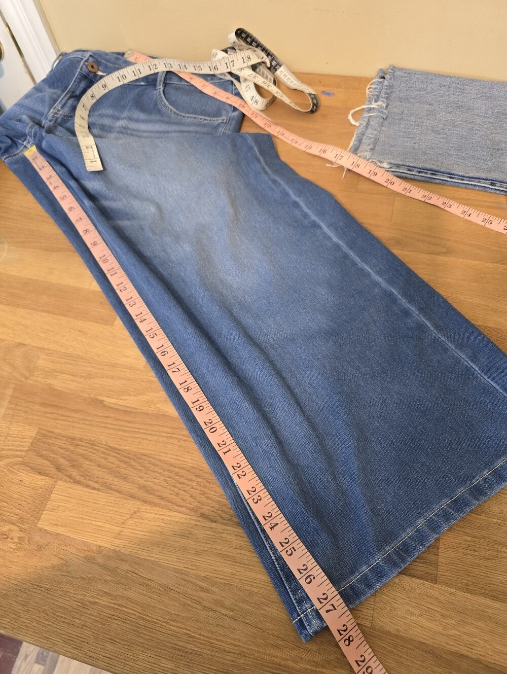 Halara Flex Asymmetric Low Rise Baggy Wide Leg Washed Casual Jean L Petite 12-14 - Picture 10 of 12